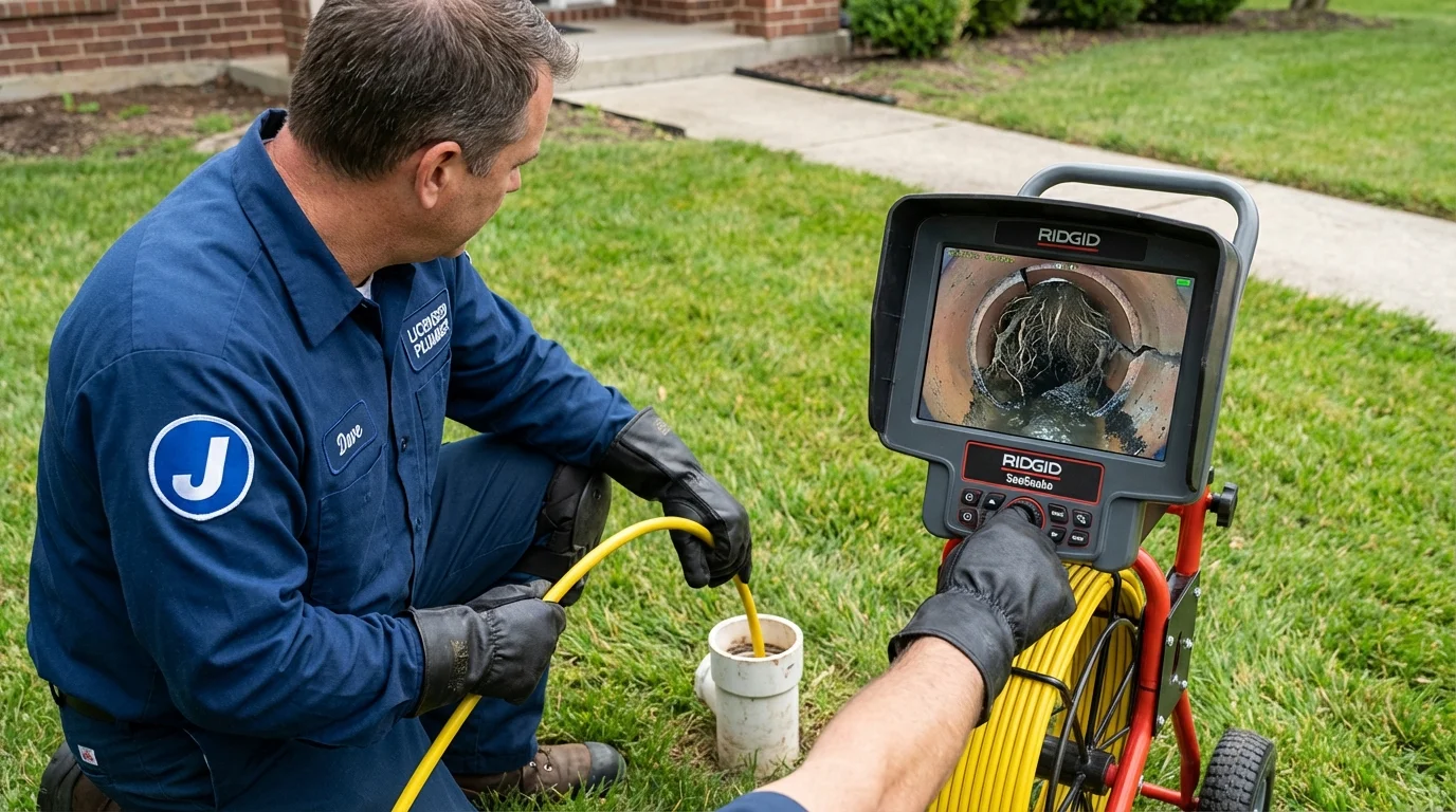 Sewer camera inspection being performed by Johns Plumbing LLC in Jayton